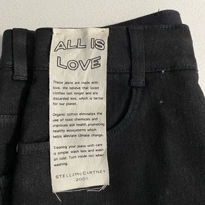 New Stella McCartney Black High Waist Straight 26